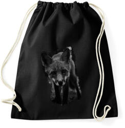 printfashion Róka (fekete-fehér újság) - Sportzsák, Tornazsák - Fekete (14448081)