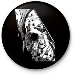 printfashion Jason Voorhees 3 - Kitűző, hűtőmágnes - Fekete (5563617)