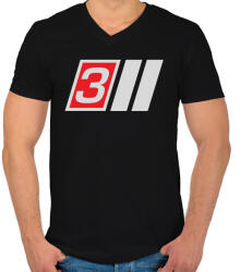 printfashion AUDI S3 - Férfi V-nyakú póló - Fekete (842896)