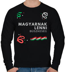 printfashion Magyarnak lenni - Férfi pulóver - Fekete (15757373)
