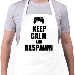printfashion Gamer respawn - Kötény - Fehér (4905061)