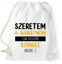 printfashion Csak vicceltem - Férfi - Sportzsák, Tornazsák - Fehér (7284134)