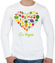 printfashion Vegán - Férfi hosszú ujjú póló - Fehér (6539014)