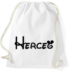 printfashion Herceg fekete felirat - Sportzsák, Tornazsák - Fehér (4306996)