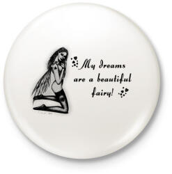 printfashion tündér3 - Kitűző, hűtőmágnes - Fehér (3080324)