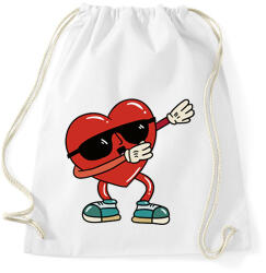 printfashion Szív dab - Sportzsák, Tornazsák - Fehér (6098993)