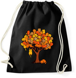 printfashion Macska fa - Sportzsák, Tornazsák - Fekete (16153328)