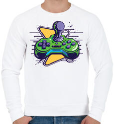 printfashion gamer - Férfi pulóver - Fehér (16645691)