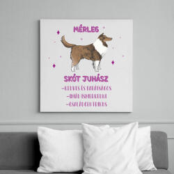 printfashion Mérleg - Skót juhász - Vászonkép - Fehér (13348890)