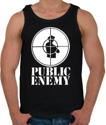 printfashion Public Enemy - Férfi atléta - Fekete (2946541)