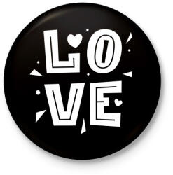 printfashion Láv - Kitűző, hűtőmágnes - Fekete (3100731)