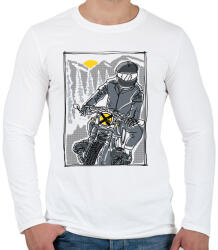 printfashion Száguldás - Férfi hosszú ujjú póló - Fehér (310075)