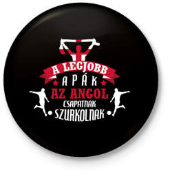 printfashion Angol csapat - Kitűző, hűtőmágnes - Fekete (10860524)