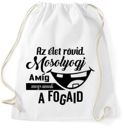 printfashion Mosolyogj vicces - Sportzsák, Tornazsák - Fehér (939007)