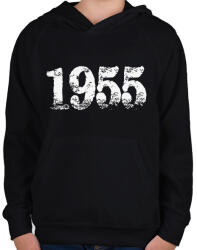 printfashion 1955 - Gyerek kapucnis pulóver - Fekete (6188625)