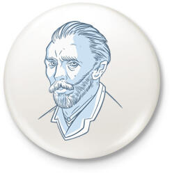printfashion Vincent Van Gogh - Kitűző, hűtőmágnes - Fehér (11391932)
