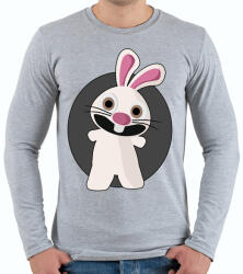 printfashion nyuszi - Férfi hosszú ujjú póló - Sport szürke (332359)