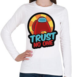 printfashion Among us trust no one - Női hosszú ujjú póló - Fehér (4188923)