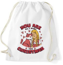printfashion Cica, amit karácsonyra akarok - Sportzsák, Tornazsák - Fehér (5711597)