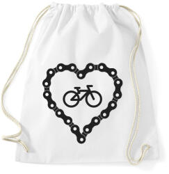 printfashion Bicikli love - Sportzsák, Tornazsák - Fehér (1158496)