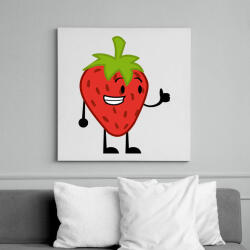 printfashion Strawberry - Vászonkép - Fehér (6623364)
