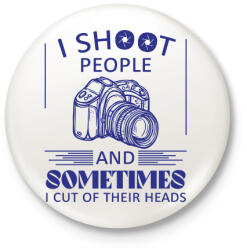 printfashion I shoot people - Kitűző, hűtőmágnes - Fehér (7259600)