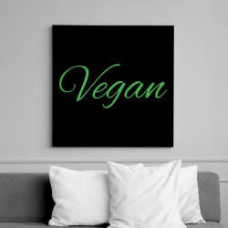 printfashion vegan - Vászonkép - Fekete (13112475)