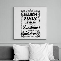 printfashion Születésnap - Napfény egy kis hurrikánnal! - Vászonkép - Fehér (6623520)