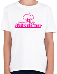 printfashion Barbenheimer - Gyerek póló - Fehér (13920701)