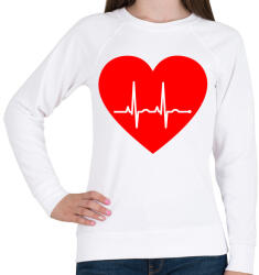 printfashion Ekg - Női pulóver - Fehér (5165709)