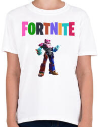 printfashion Fortnite Mecha Team Leader - Gyerek póló - Fehér (2644214)
