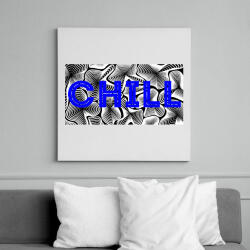 printfashion Kék CHILL - Vászonkép - Fehér (13894433)