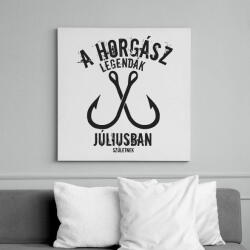printfashion A horgász legendák - Vászonkép - Fehér (6636846)