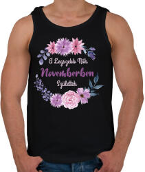 printfashion A legszebb nők novemberben születtek - Férfi atléta - Fekete (2882692)