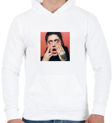 printfashion CMH - Férfi kapucnis pulóver - Fehér (2836536)