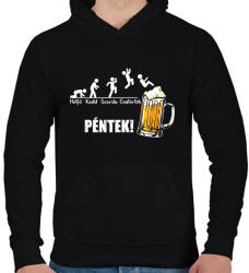 printfashion Vicces sörös hét - Férfi kapucnis pulóver - Fekete (7539435)