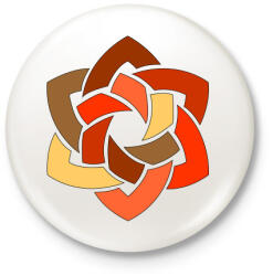 printfashion Mandala4 - Kitűző, hűtőmágnes - Fehér (3082133)