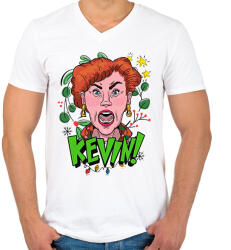 printfashion KEVIN - Férfi V-nyakú póló - Fehér (14873035)