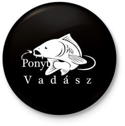 printfashion Ponyt vadászó - Kitűző, hűtőmágnes - Fekete (3102082)
