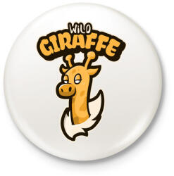 printfashion Wild Giraffe - Kitűző, hűtőmágnes - Fehér (5136411)