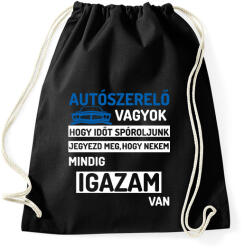 printfashion AUTÓSZERELŐ VAGYOK. . . - Sportzsák, Tornazsák - Fekete (12087586)