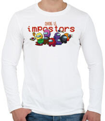 printfashion Among us impostors - Férfi hosszú ujjú póló - Fehér (4363683)