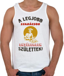 printfashion Szakács szülinapja október - Férfi atléta - Fehér (5739765)