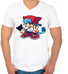 printfashion FNF - Férfi V-nyakú póló - Fehér (5675495)