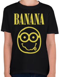 printfashion Banana - Gyerek póló - Fekete (2014178)