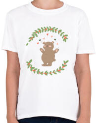 printfashion Aranyos maci - Gyerek póló - Fehér (3991929)