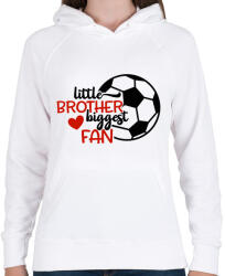 printfashion Little brother biggest fan - Női kapucnis pulóver - Fehér (4951581)