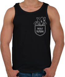 printfashion Pocket demons - Férfi atléta - Fekete (8755982)