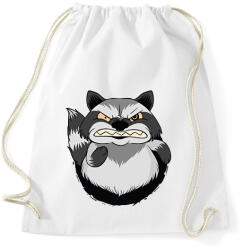 printfashion Mérges mosómedve - Sportzsák, Tornazsák - Fehér (6252367)