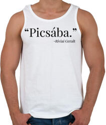 printfashion Witcher - Geralt - Picsába - Férfi atléta - Fehér (2687594)